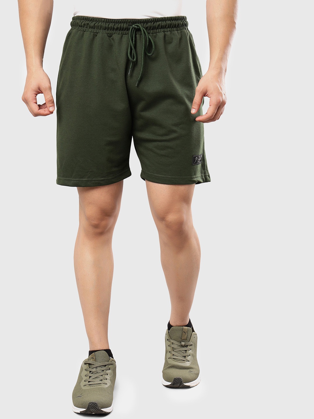 

FUAARK Men Slim Fit Antimicrobial Technology Training or Gym Sports Shorts, Green