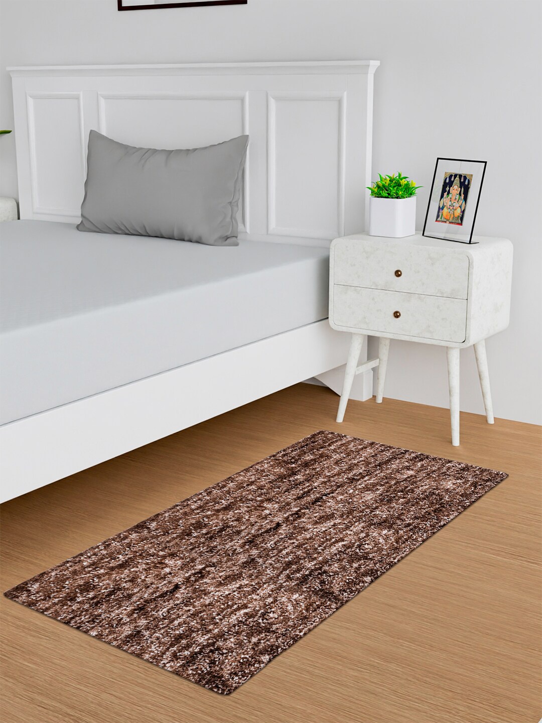 

Kuber Industries 2-Pcs Brown Self-Designed Anti-Slip Carpets