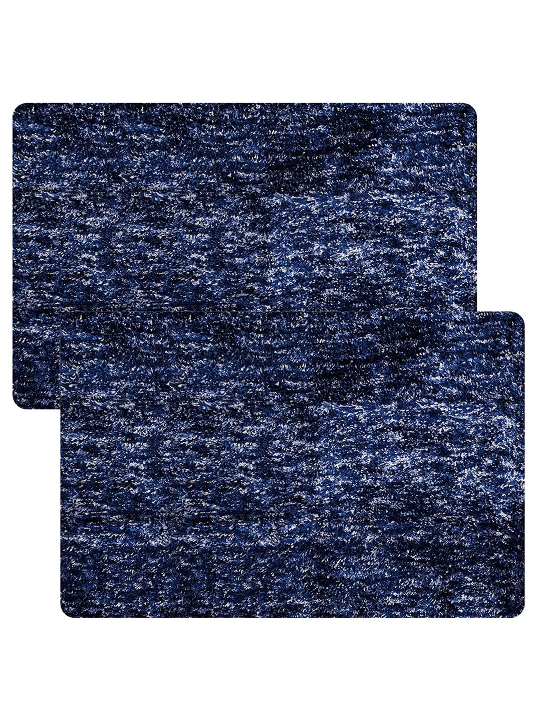 

Kuber Industries Set of 2 Blue Anti-Skid Doormats