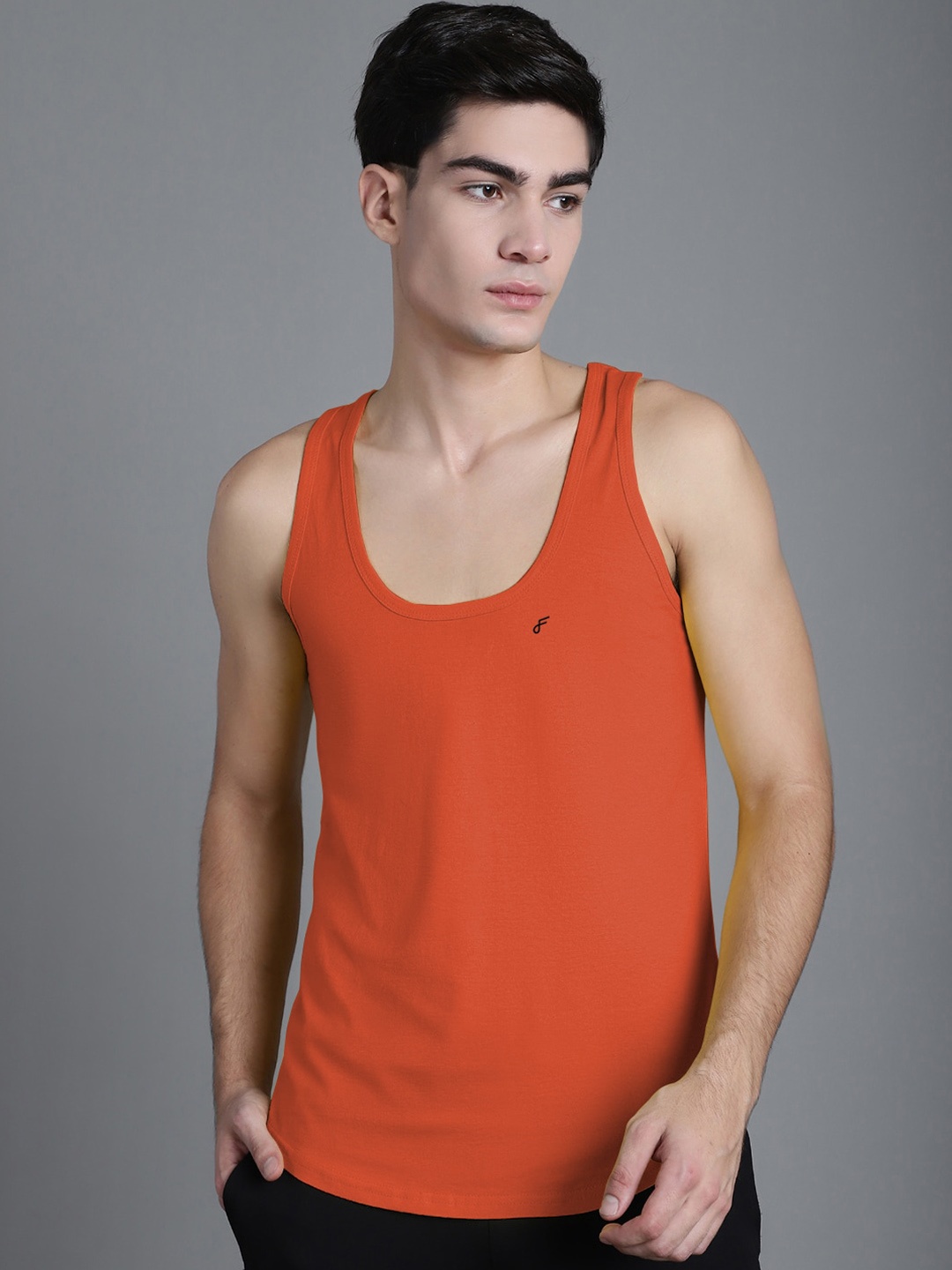 

FBAR Pure Cotton Basic Innervest, Orange