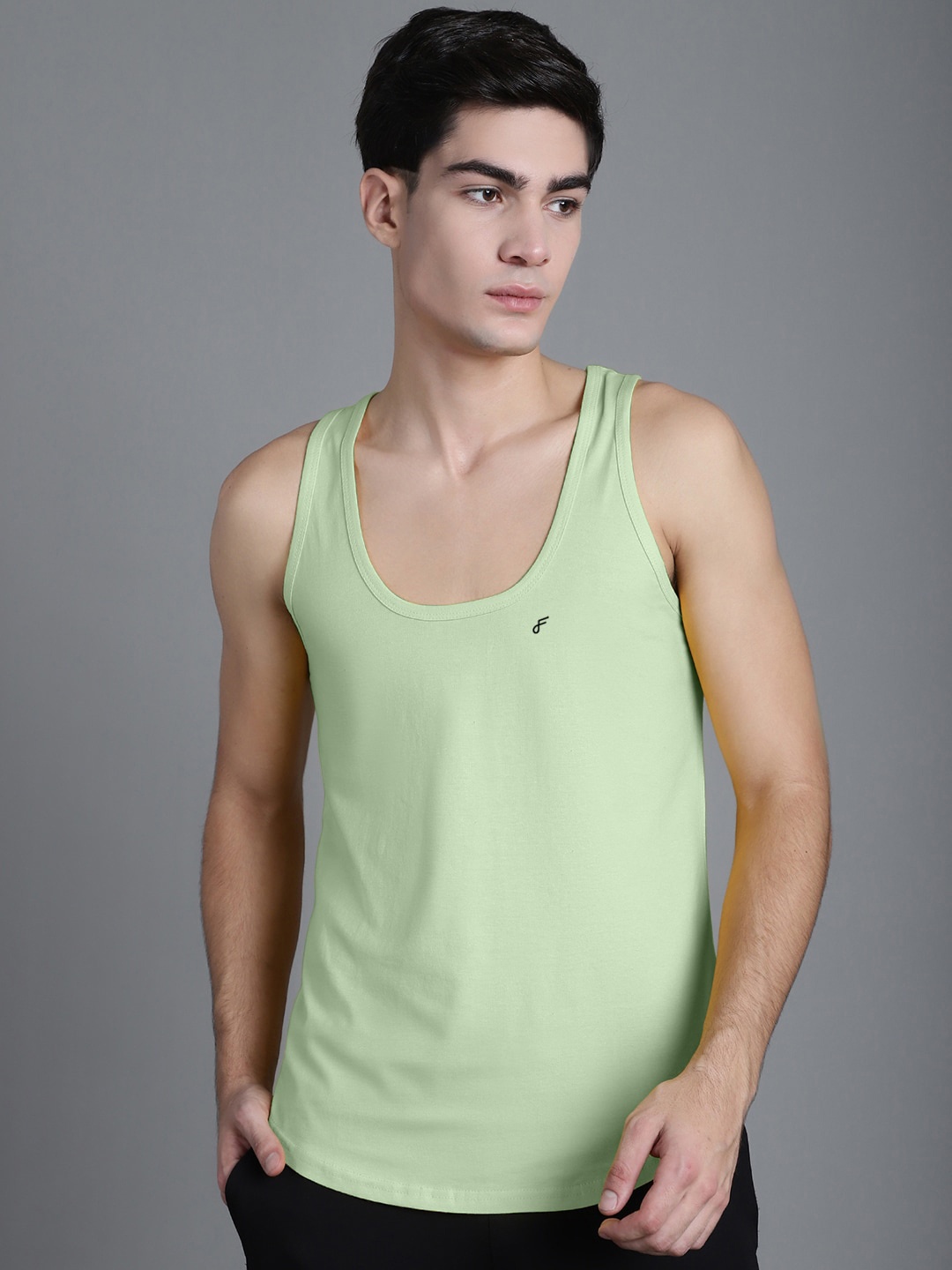 

FBAR Pure Cotton Innerwear Vests 061123FBC-33-XS, Sea green