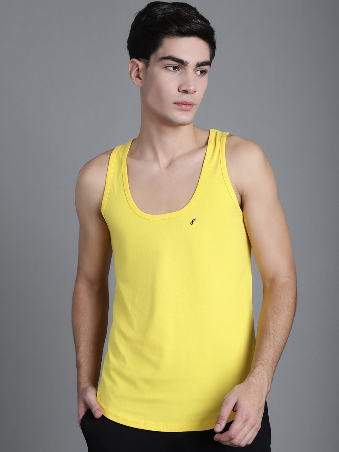 

FBAR Pure Cotton Innerwear Vests 061123FBC-06-XS, Yellow