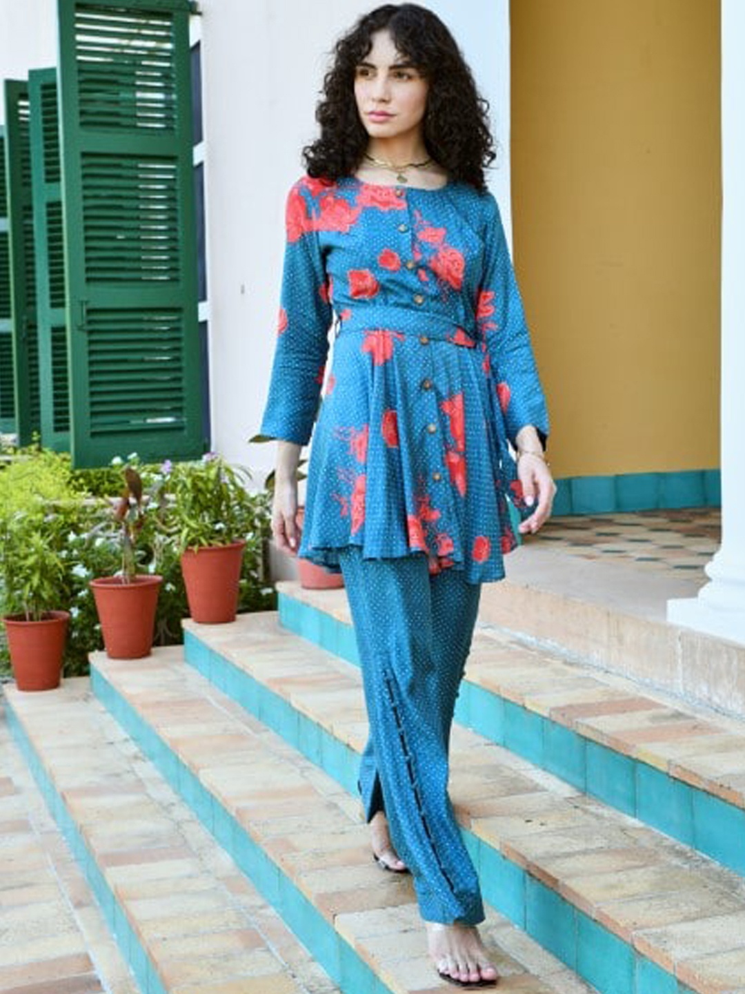 

KARAJ JAIPUR Printed Regular, Blue