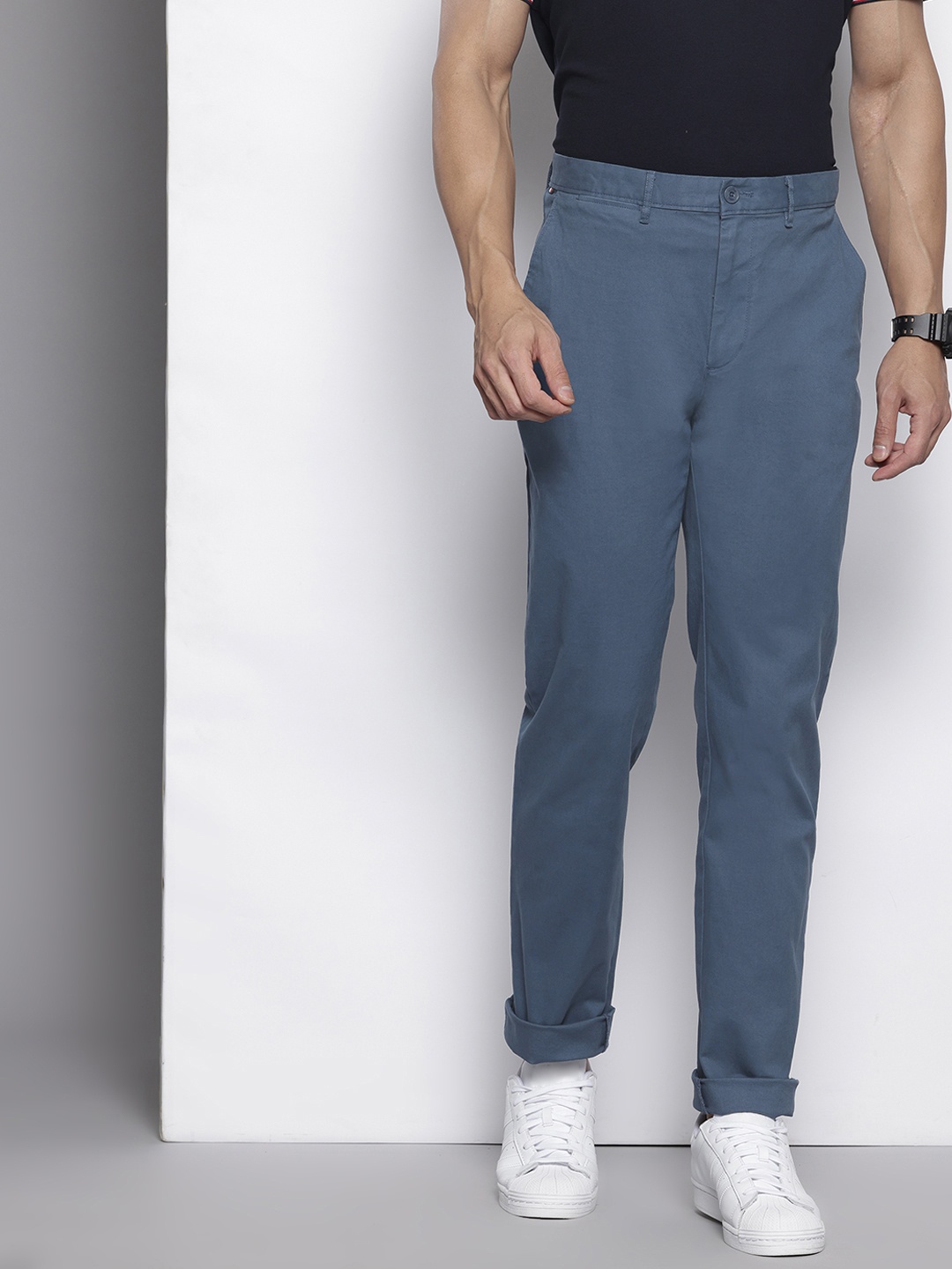 

Tommy Hilfiger Men Regular Trousers, Blue