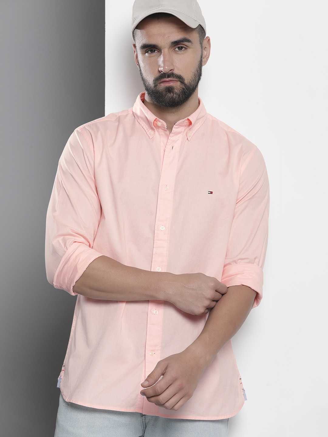 

Tommy Hilfiger Solid Pure Cotton Casual Shirt, Pink