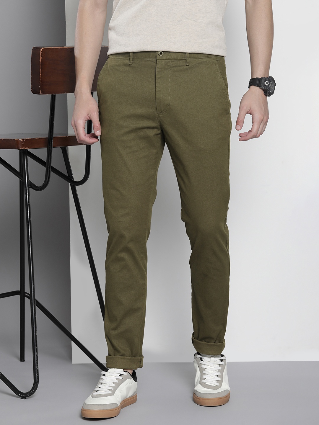 

Tommy Hilfiger Men Slim Fit Chinos, Olive