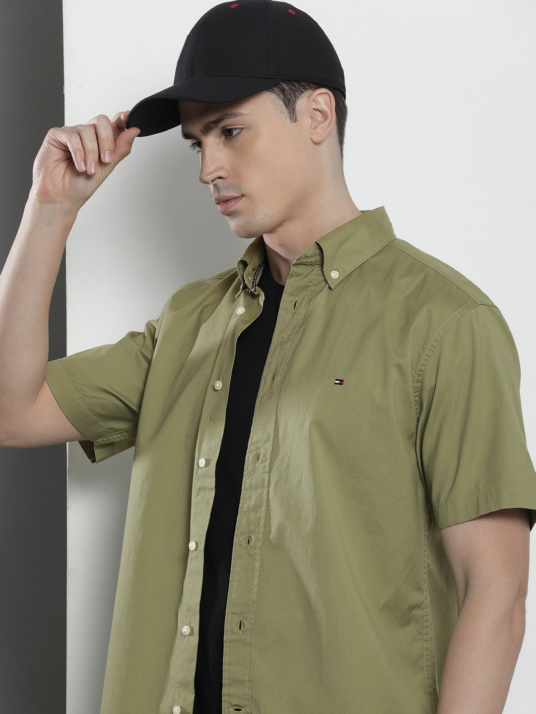 

Tommy Hilfiger Pure Cotton Opaque Casual Shirt, Olive