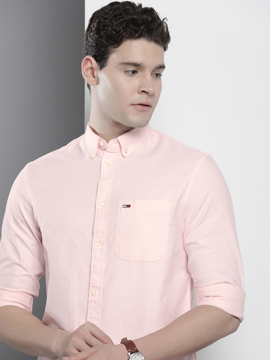 

Tommy Hilfiger Men Pure Cotton Casual Shirt, Pink