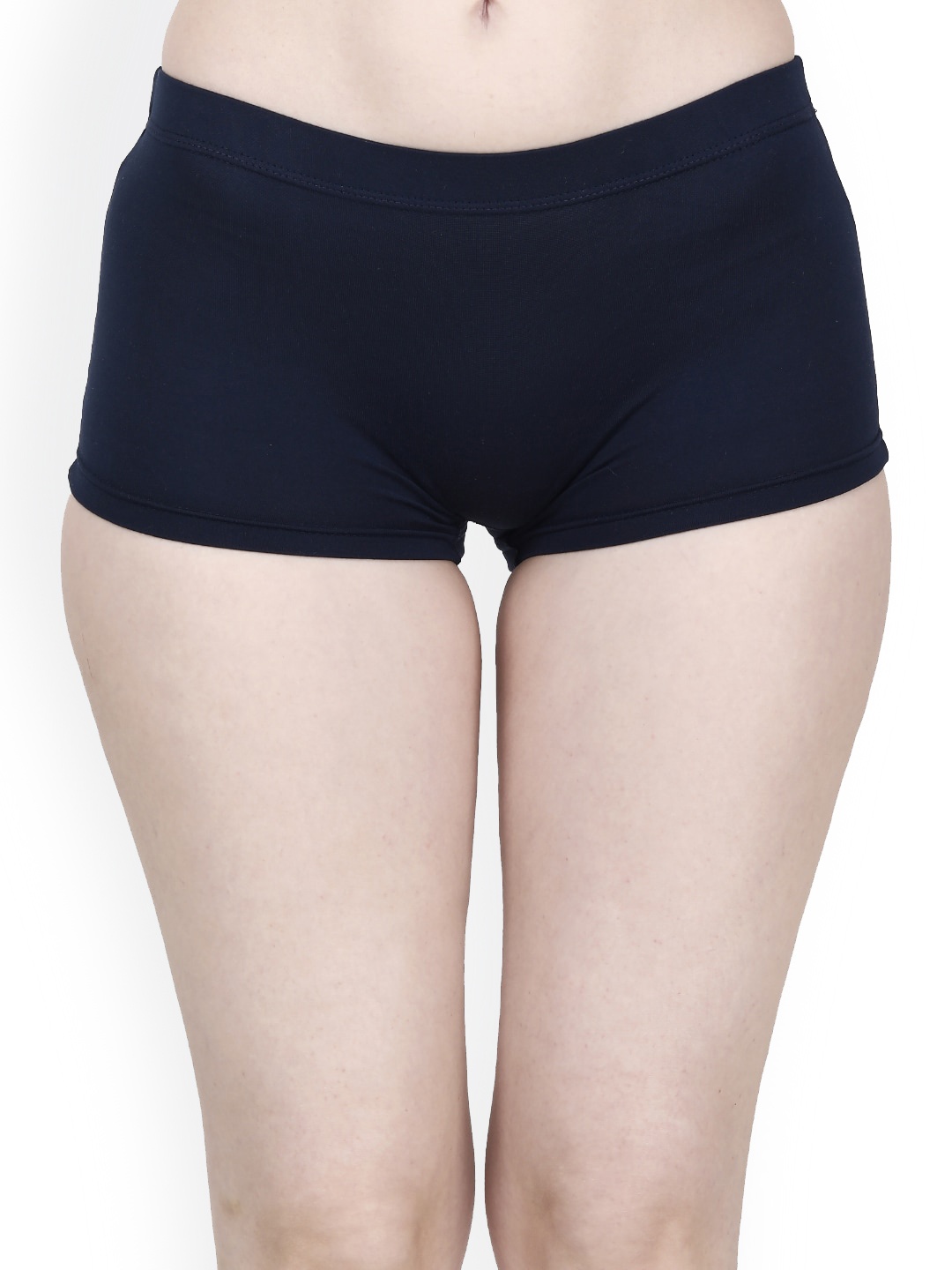 

GOCHIKKO Anti-Odour Mid-Rise Cotton Boy Shorts Briefs, Navy blue