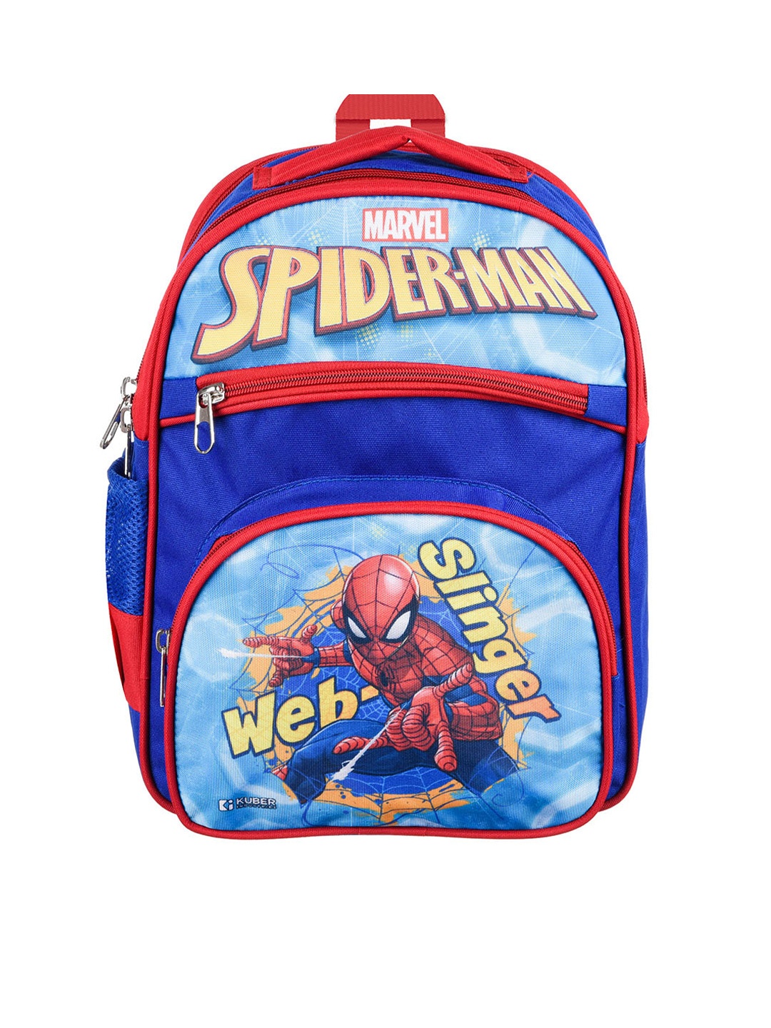 

Kuber Industries Unisex Spider-Man 4 Compartment Kids School Bag Multicoloured Backpack, Blue