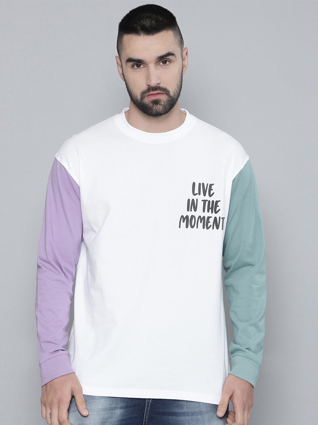 

Maniac Typography Printed Cotton T-shirt, White