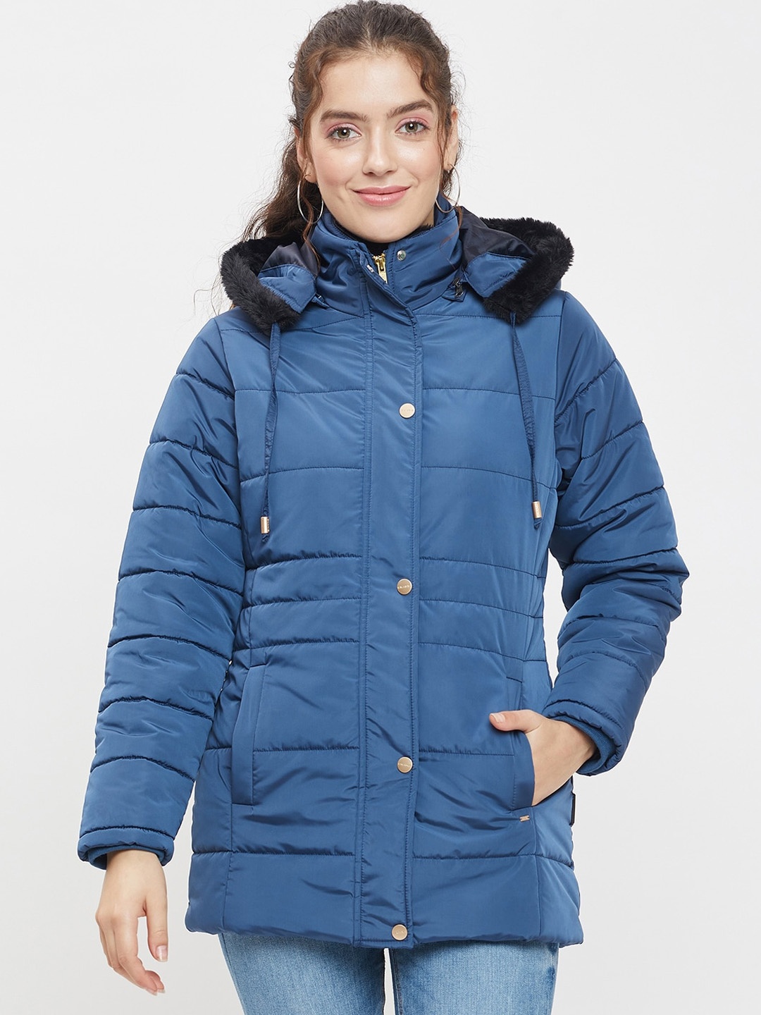 

Okane Hooded Long Sleeves Lightweight Padded Jacket, Blue