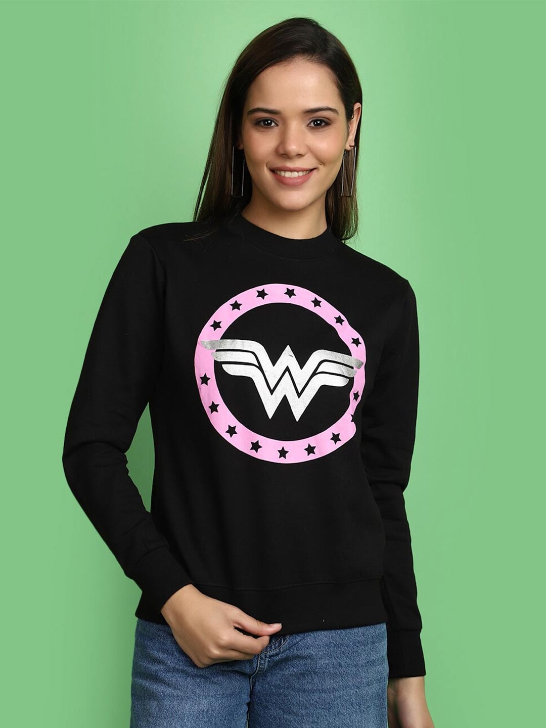 

V-Mart Graphic Printed Pullover Sweatshirt, Black