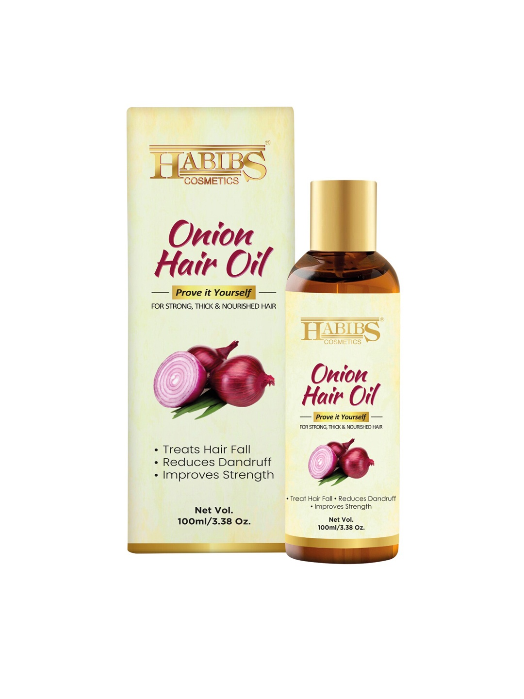 

HABIBS Cosmetics Onion Hair Oil with Argan Oil - 100 ml, Beige