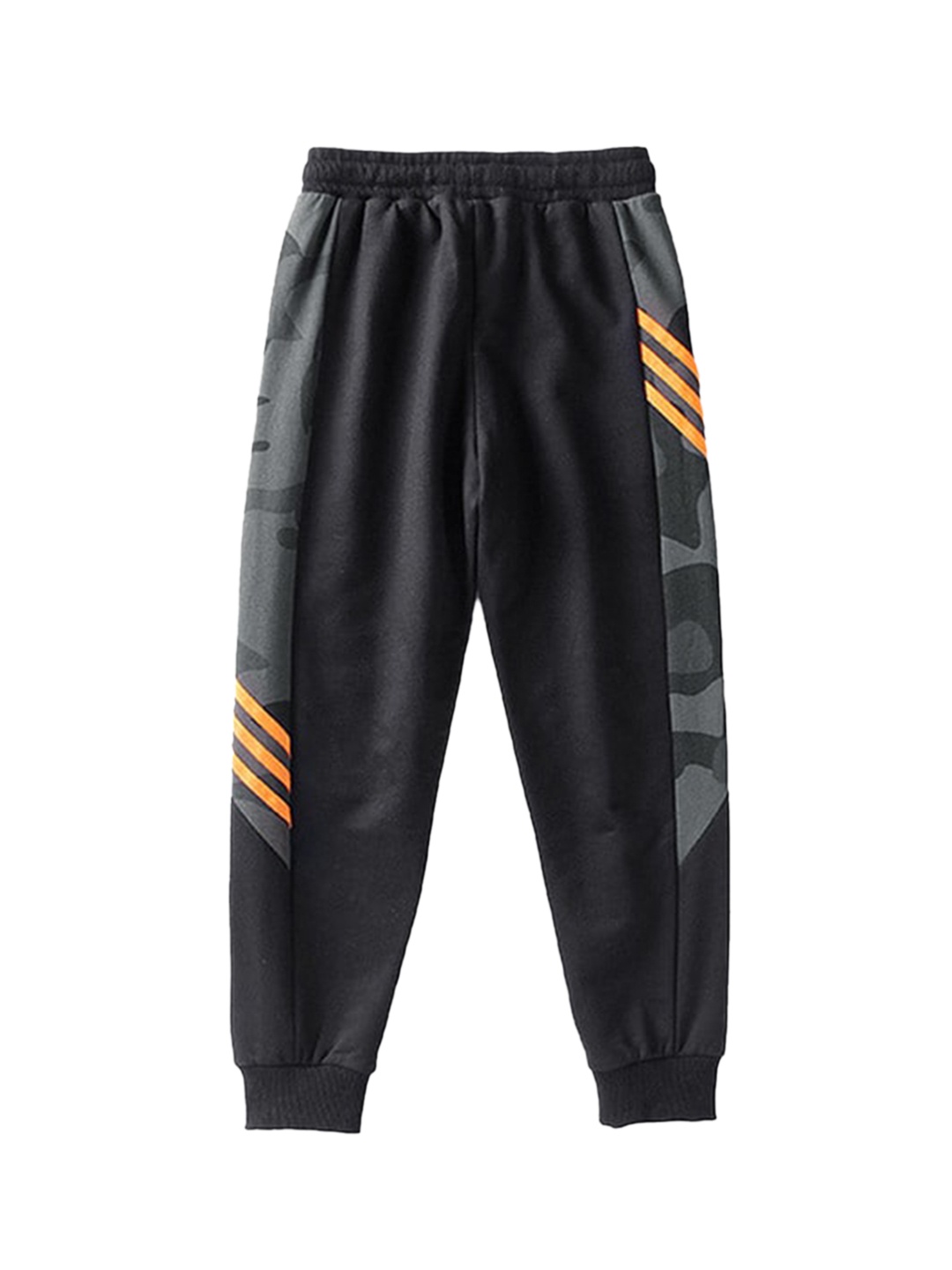 

StyleCast Boys Black Camouflage Printed High-Rise Easy Wash Joggers