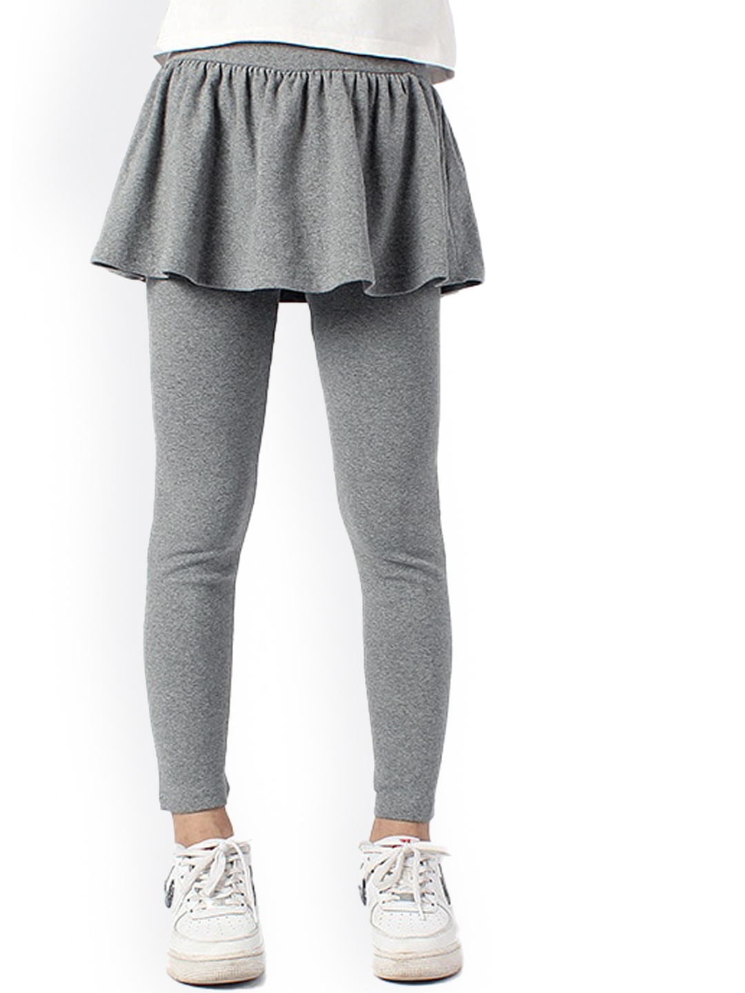 

StyleCast Girls Grey High-Rise Easy Wash Cotton Trousers