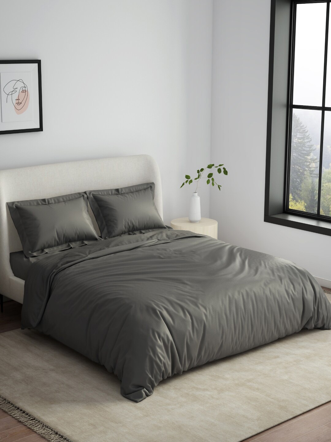 

SPACES Grey AC Room 450 GSM Double Bed Blanket