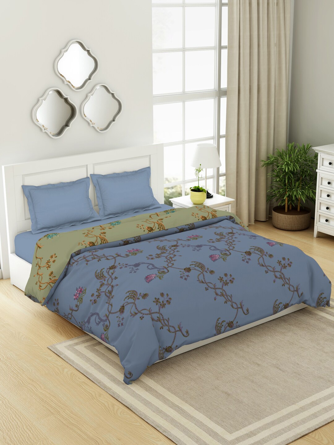 

SPACES Violet Floral AC Room Double Bed Quilt