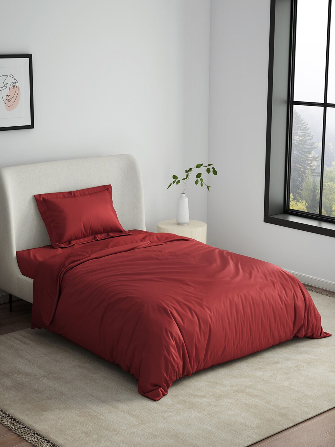 

SPACES Red AC Room 450 GSM Single Bed Blanket
