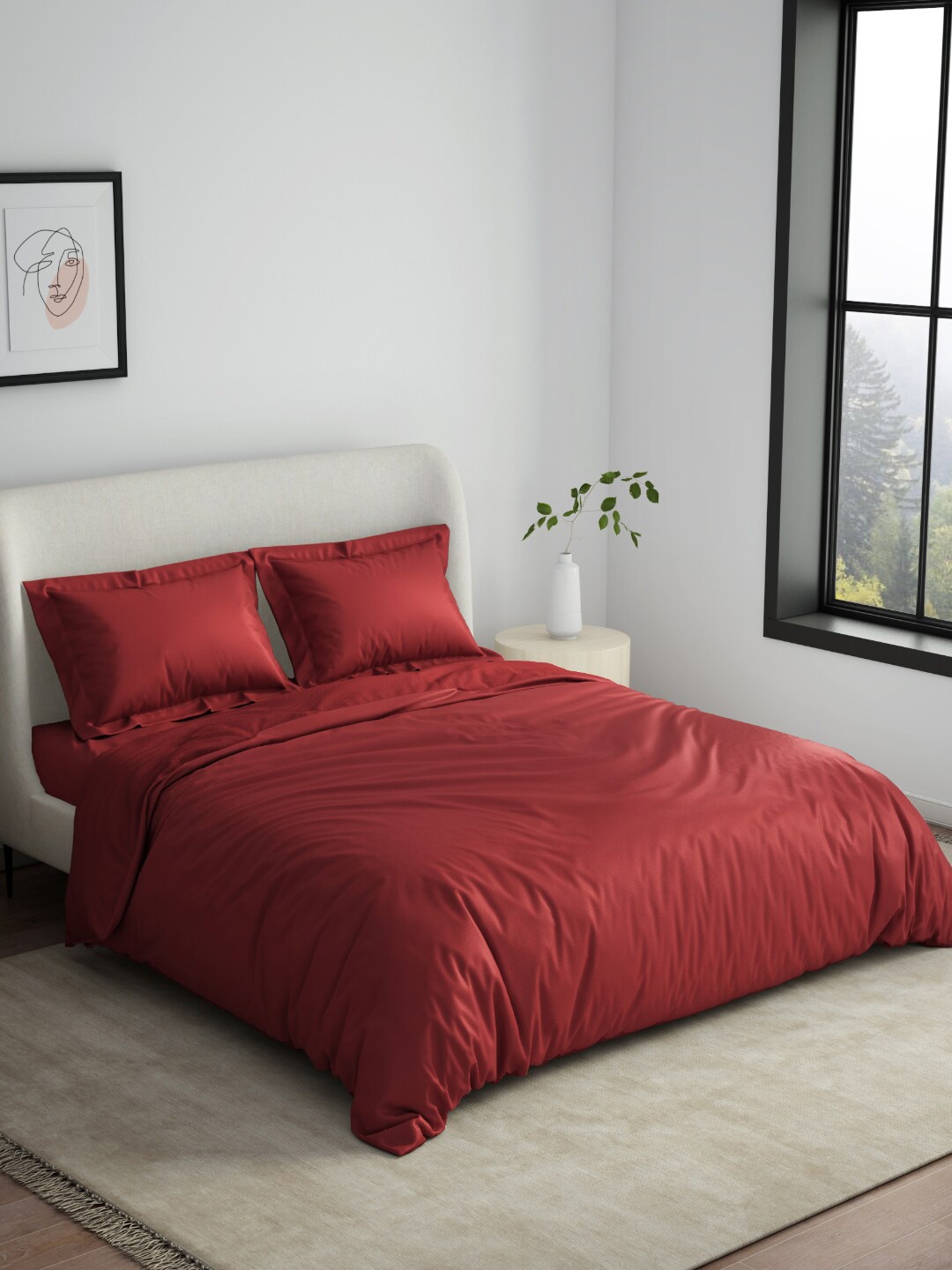 

SPACES Cushlon Red AC Room 480 GSM Double Bed Fleece Blanket