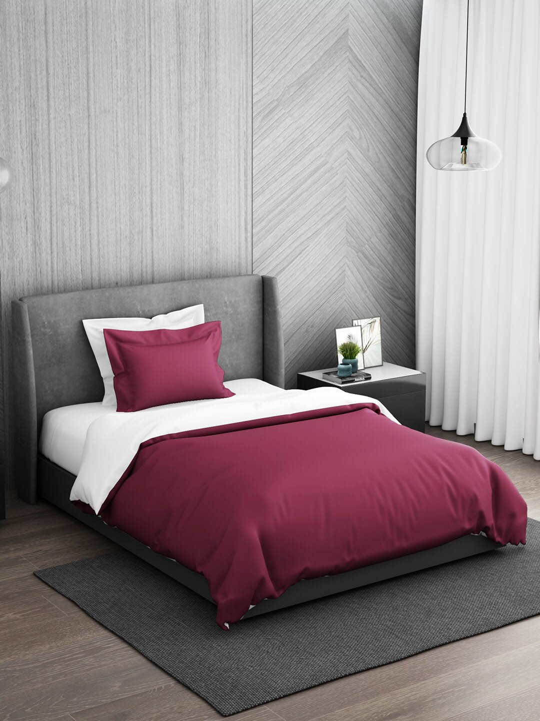 

SPACES Violet & White Cotton AC Room Single Bed Duvet