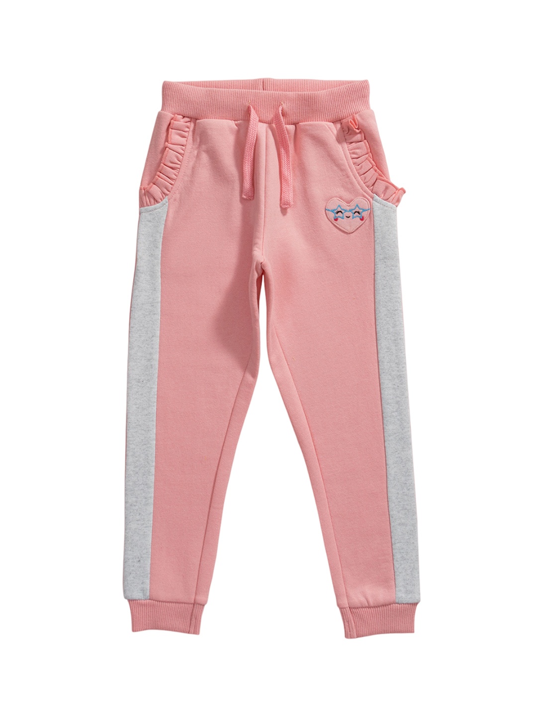 

JusCubs Girls Mid-Rise Cotton Joggers, Pink