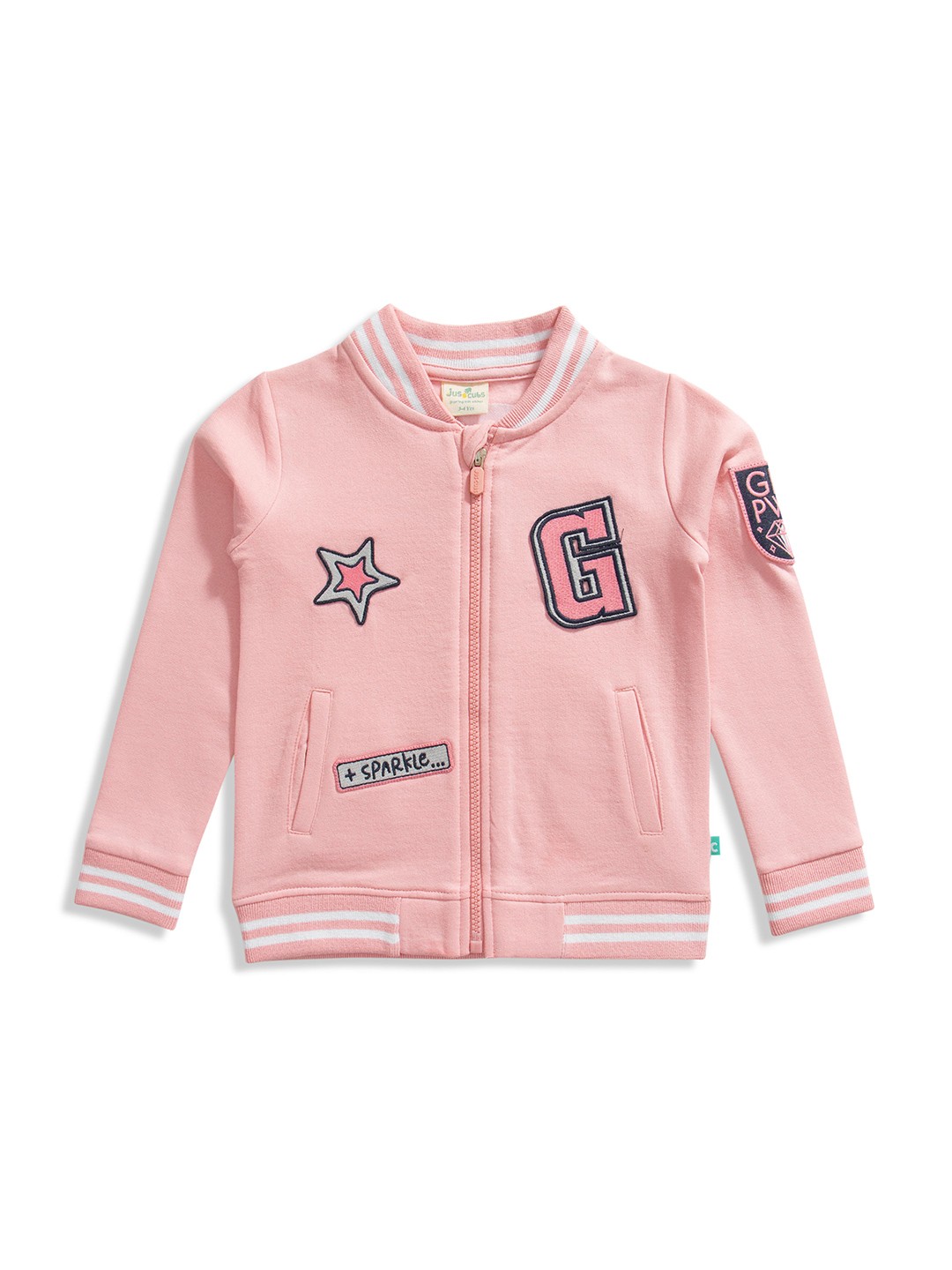 

JusCubs Girls Conversational Printed Cotton Sweatshirt, Pink