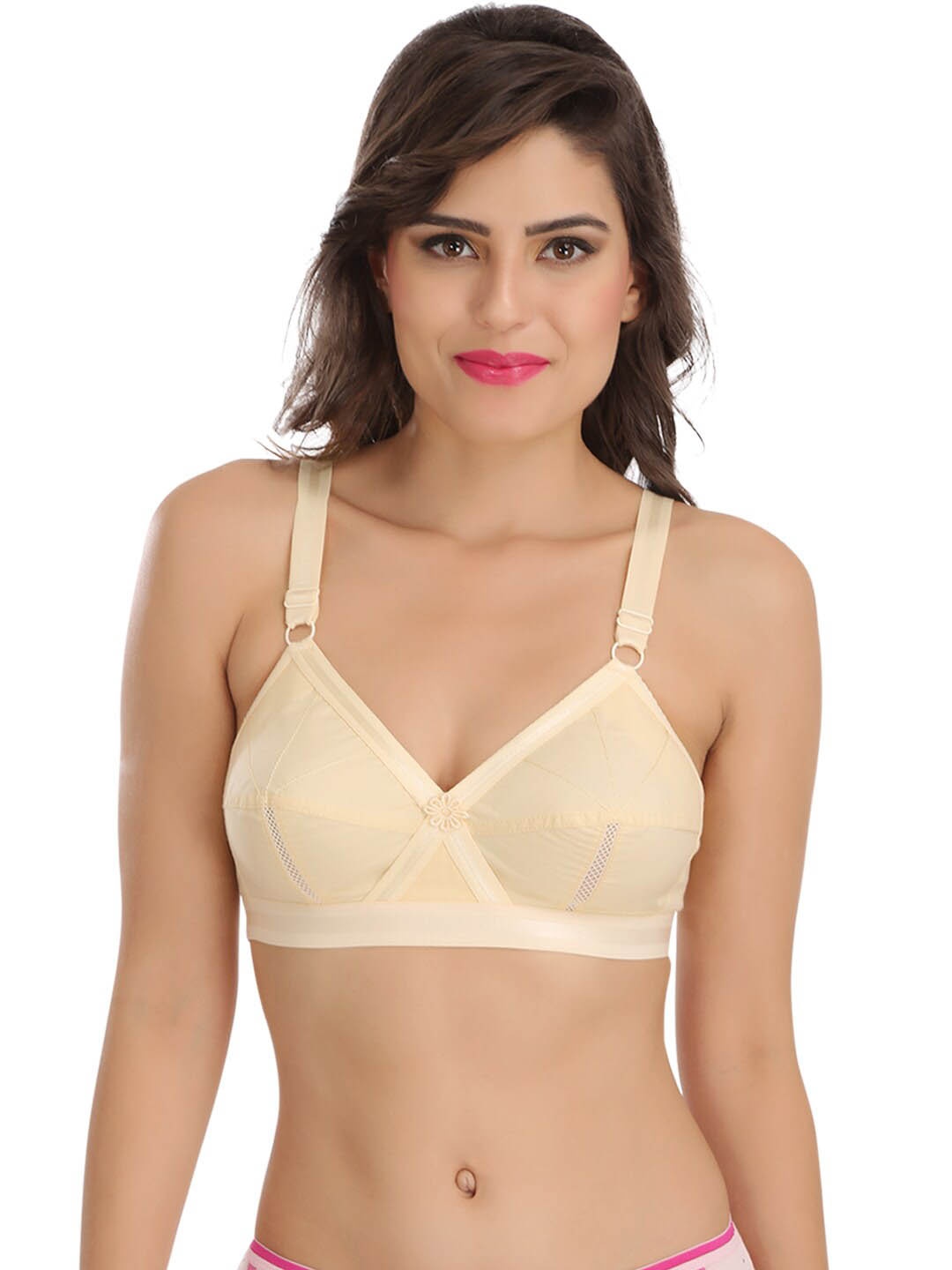 

SONA All Day Comfort Cotton Bra Full Coverage, Beige