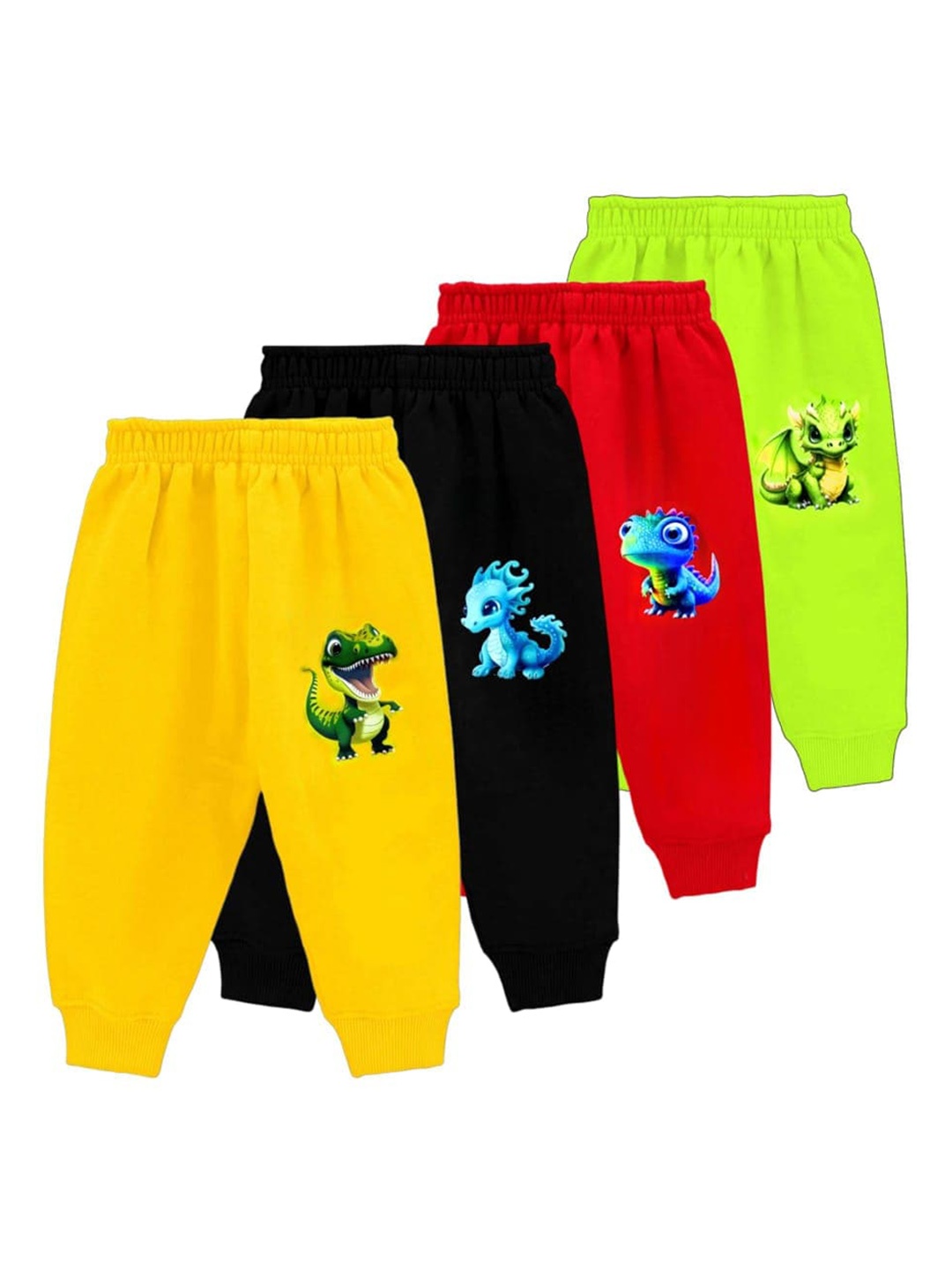 

BAESD Infants Pack Of 4 Cotton Joggers, Red
