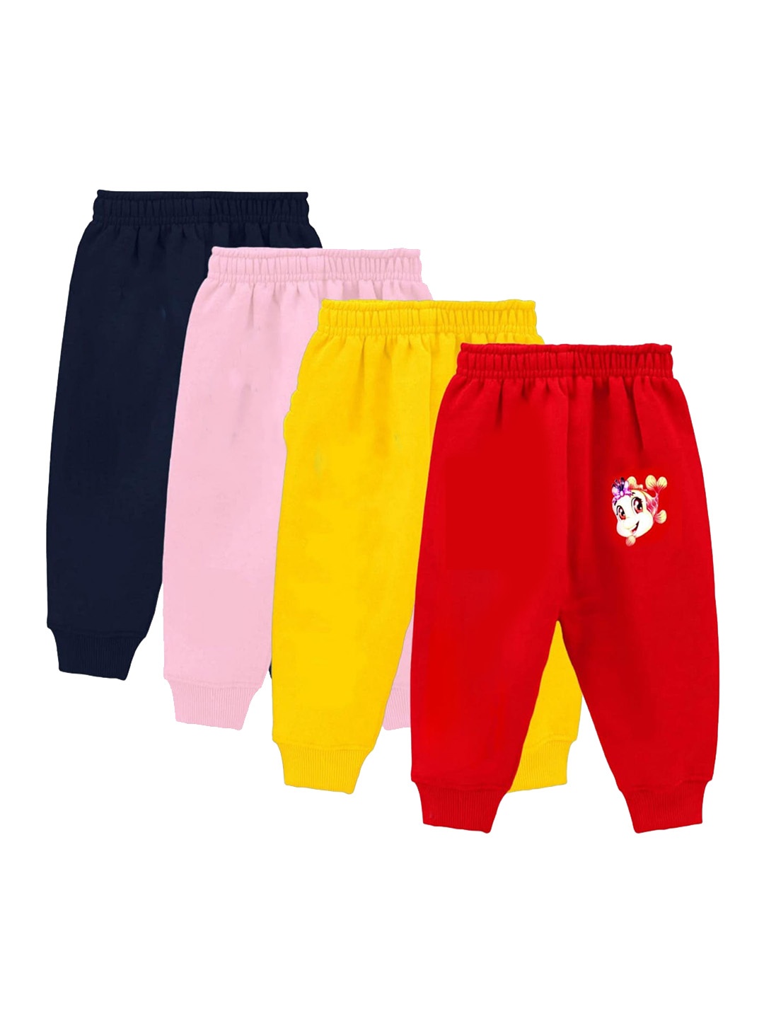 

BAESD Infants Pack Of 4 Cotton Joggers, Red