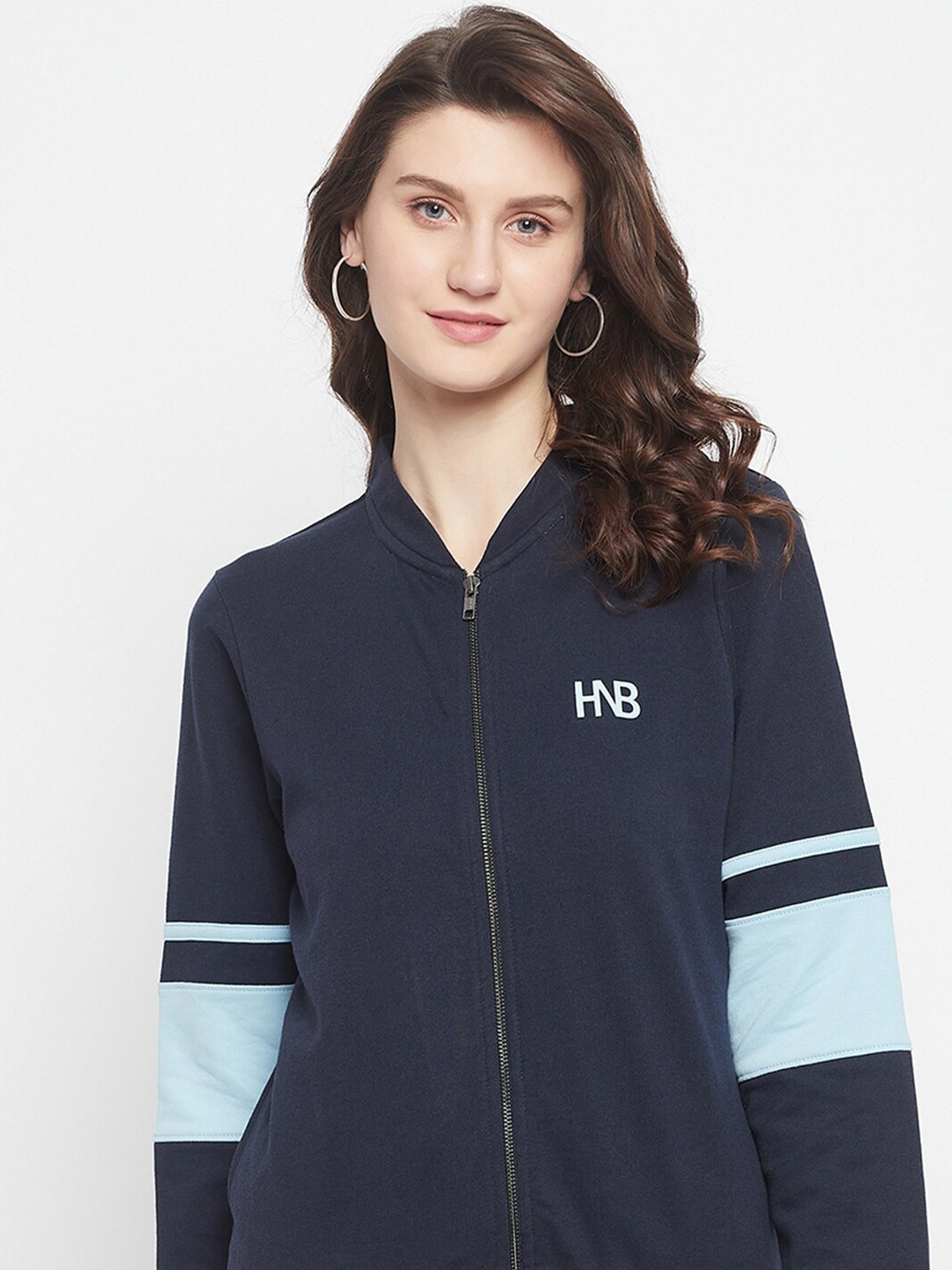 

HARBOR N BAY Mock Collar Fleece Sweatshirt, Navy blue