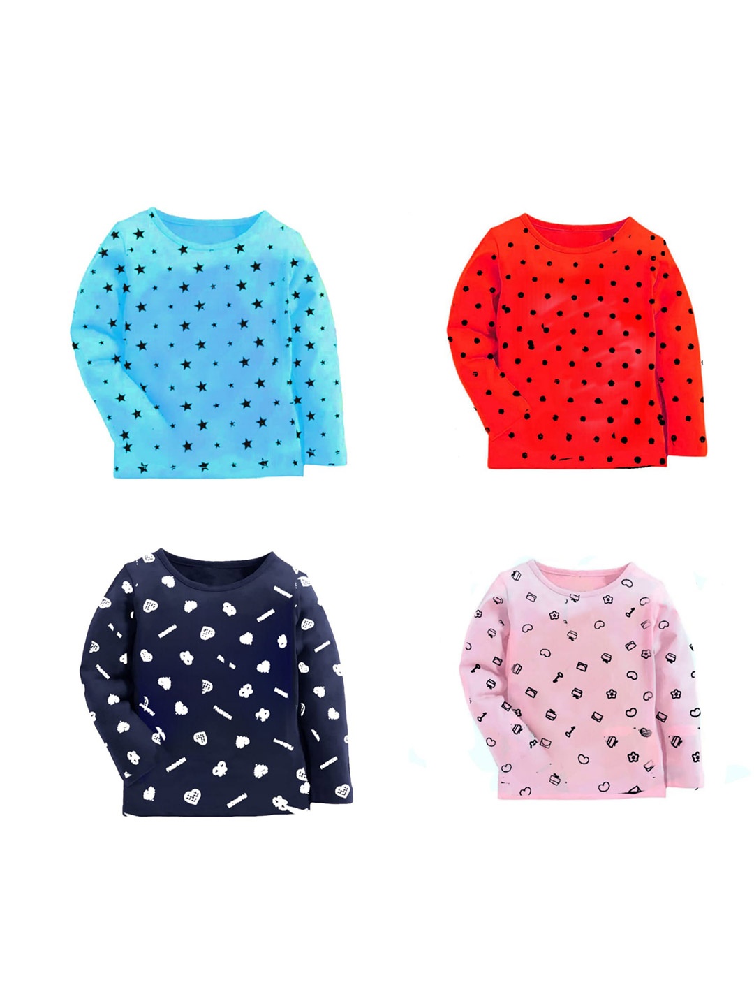 

BAESD Kids Multicoloured & Red 4 Printed T-shirt, Multi