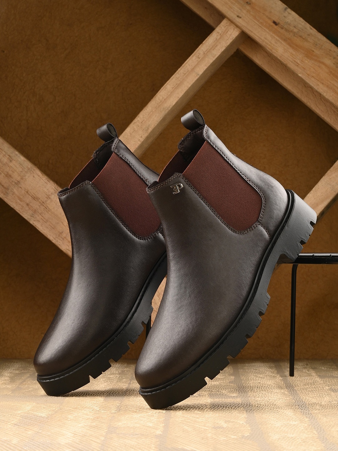 

El Paso Women Block Heeled Chelsea Boots, Brown