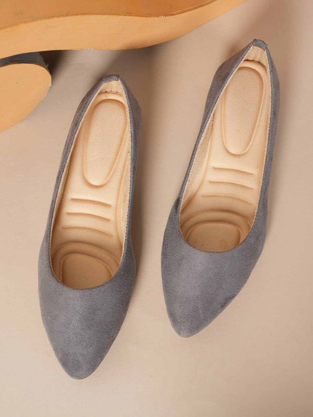 

Walkfree Pointed Toe Ballerinas, Grey
