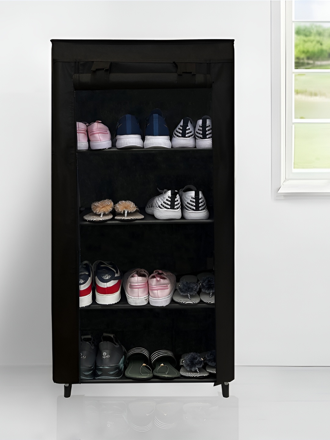 

Urban Choice Black 6 Tier Rectangle Shoe Rack