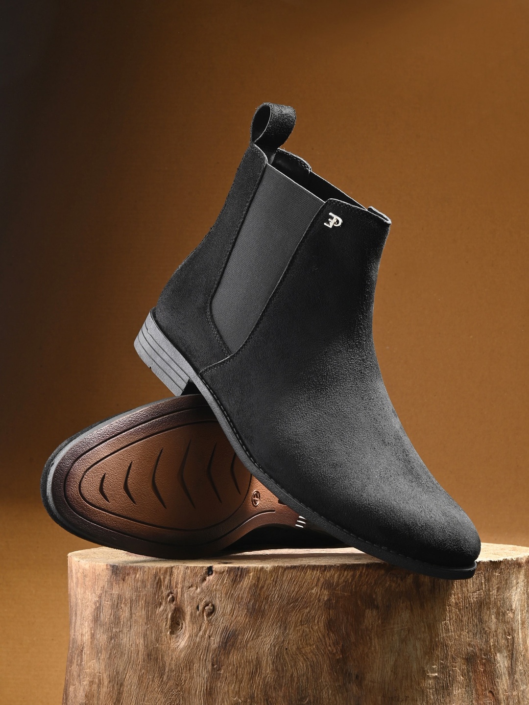 

El Paso Round Toe Slip-On Chelsea Boots, Black