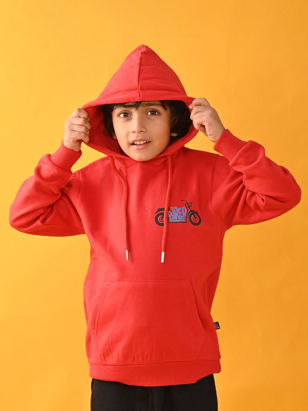 

Anthrilo Boys Graphic Printed Fleece Sweatshirt, Red