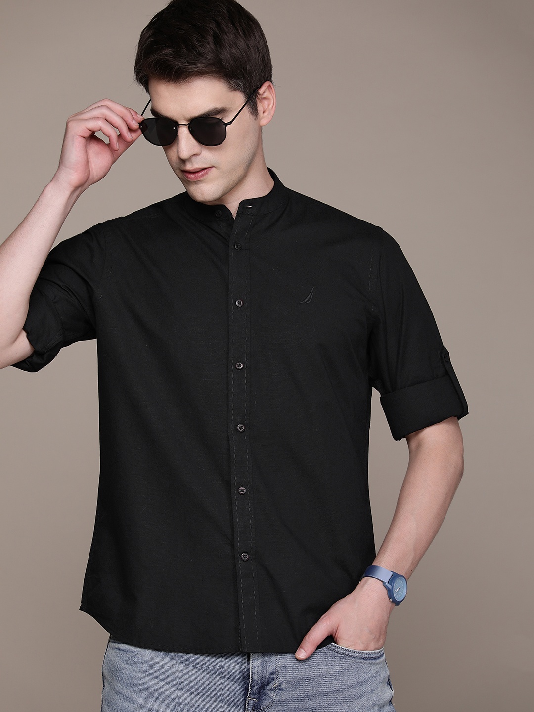 

Nautica Pure Cotton Casual Shirt, Black