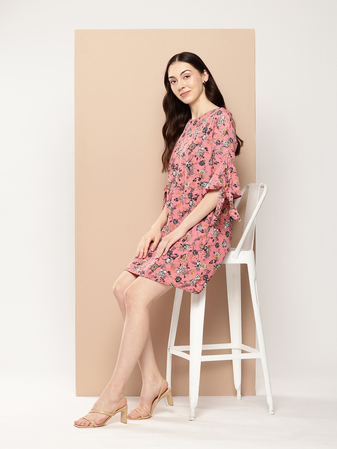 

encore by INVICTUS Floral Print A-Line Dress, Rose