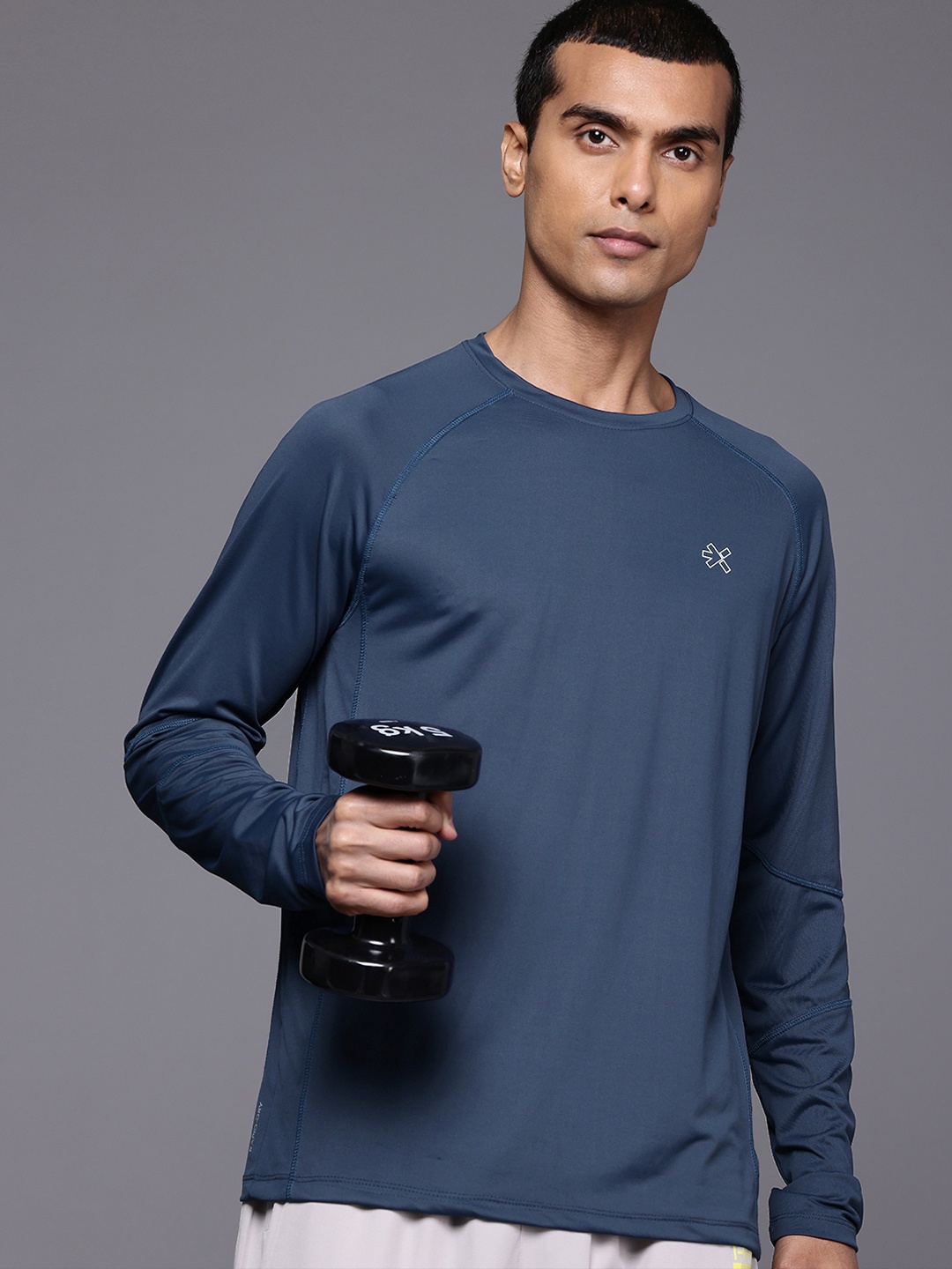 

HRX by Hrithik Roshan Slim Fit Training T-shirt, Navy blue