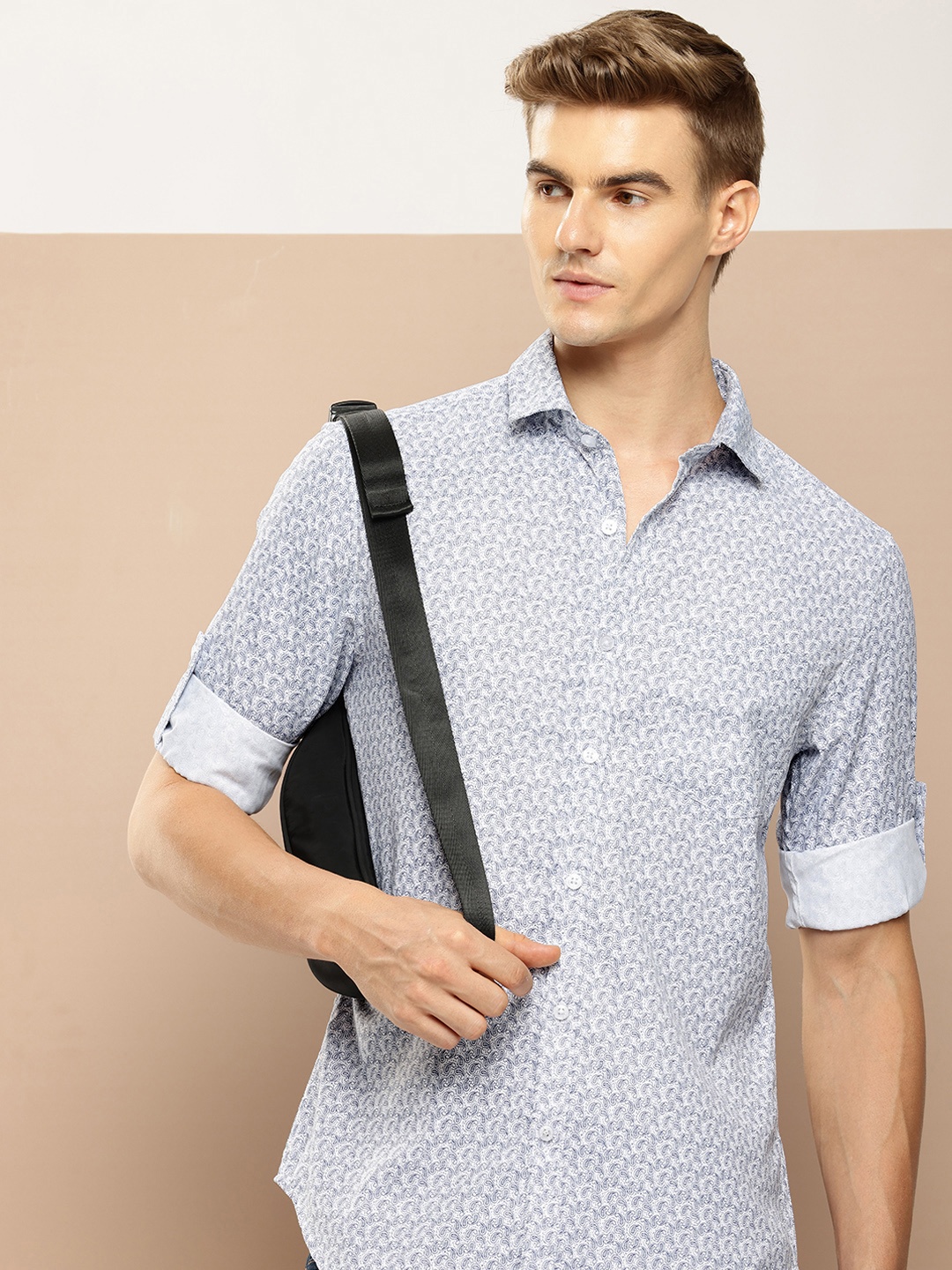 

encore by INVICTUS Ethnic Motifs Printed Casual Shirt, White