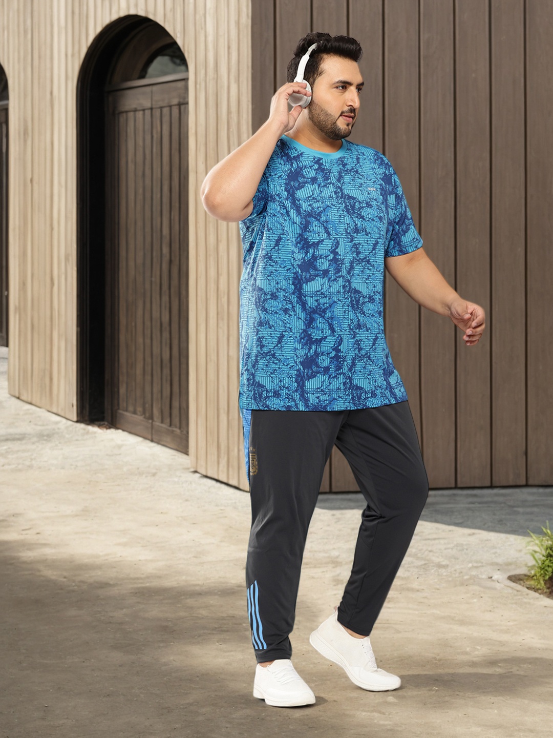 

Sztori Plus-Size Reflective Detail T-shirt, Blue