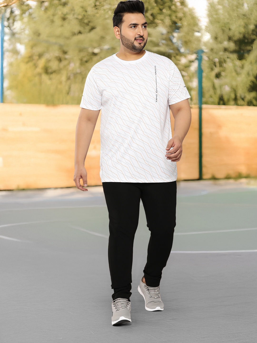 

Sztori Plus Size Printed T-shirt, White