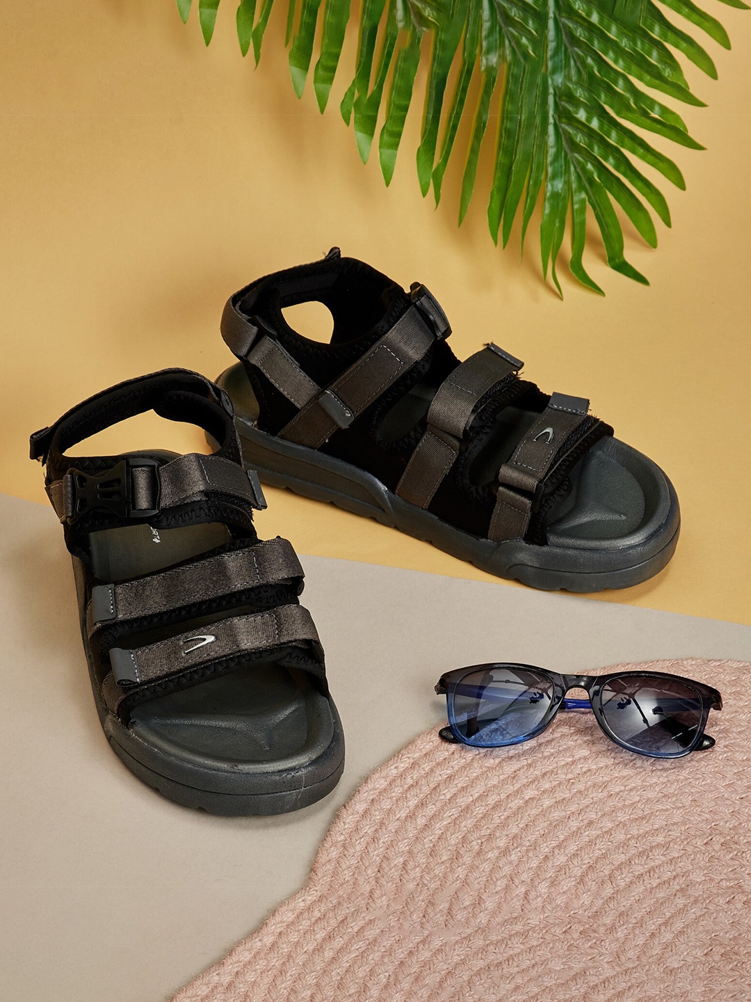 

Duke Men Multi Strap Sports Sandals, Grey