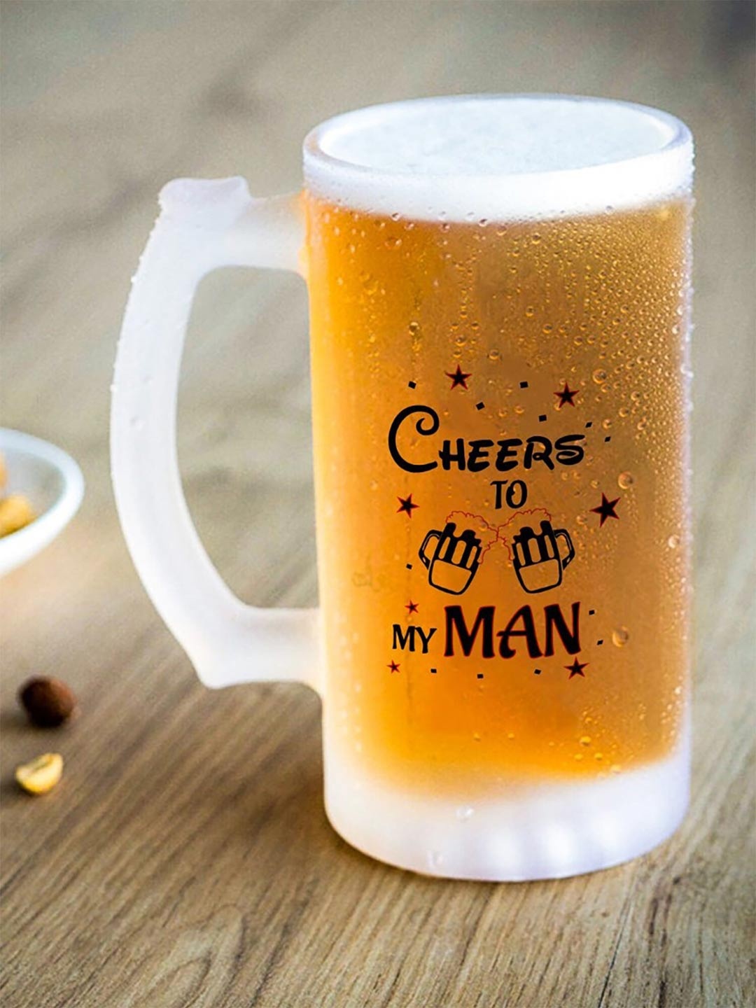 

Indigifts Transparent 3 Pieces Glass Matte Beer Glasses 470 ml