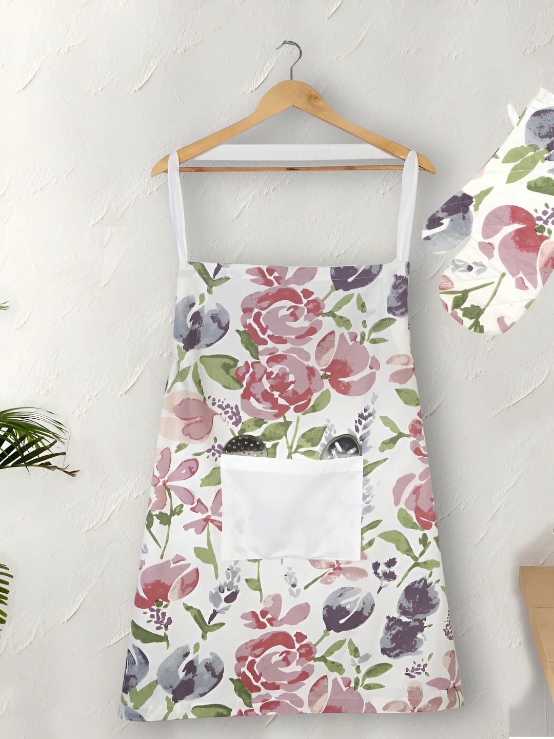 

Texstylers Purple & White 2 Pcs Floral-Printed Cotton Kitchen Linen Sets