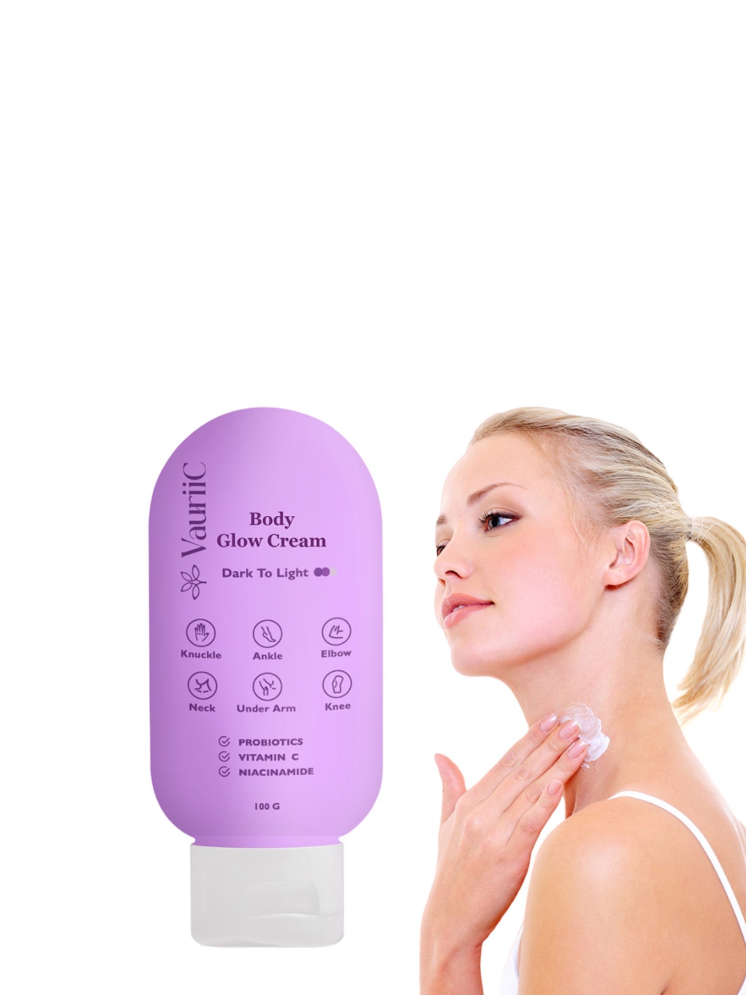 

VauriiC Body Glow Cream - 100g, White