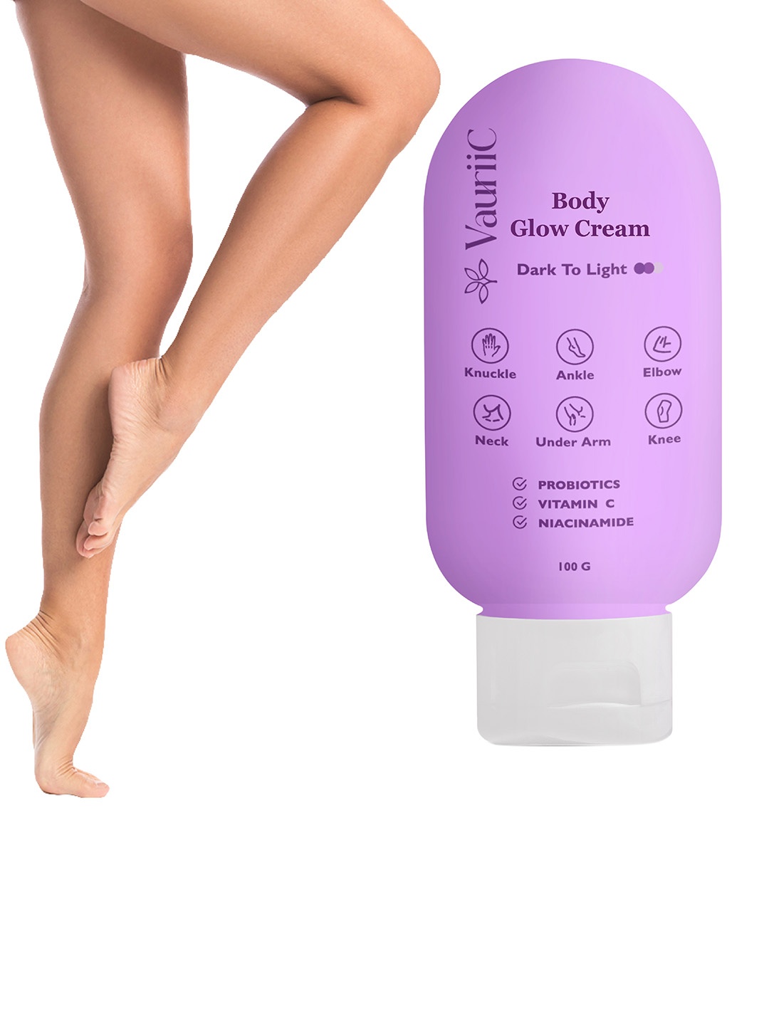 

VauriiC Body Glow Cream Reduce Dark Spots On Inner Thighs - 100g, White
