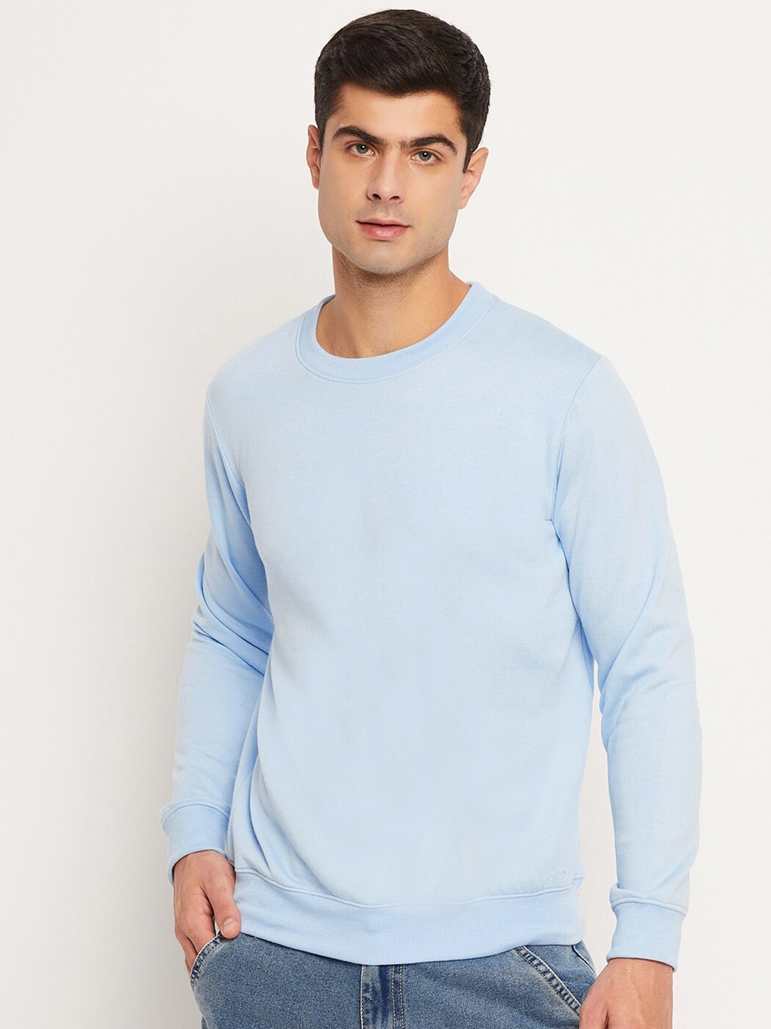 

STROP Round Neck Fleece Sweatshirt, Blue