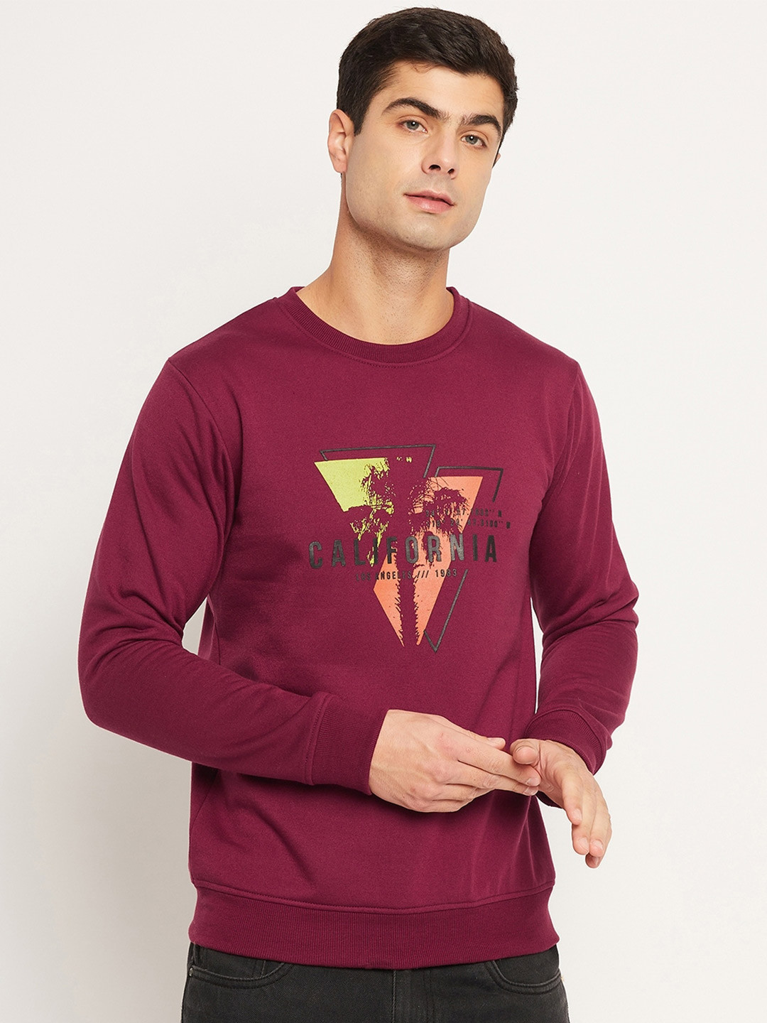 

STROP Graphic Printed Fleece Sweatshirt, Purple